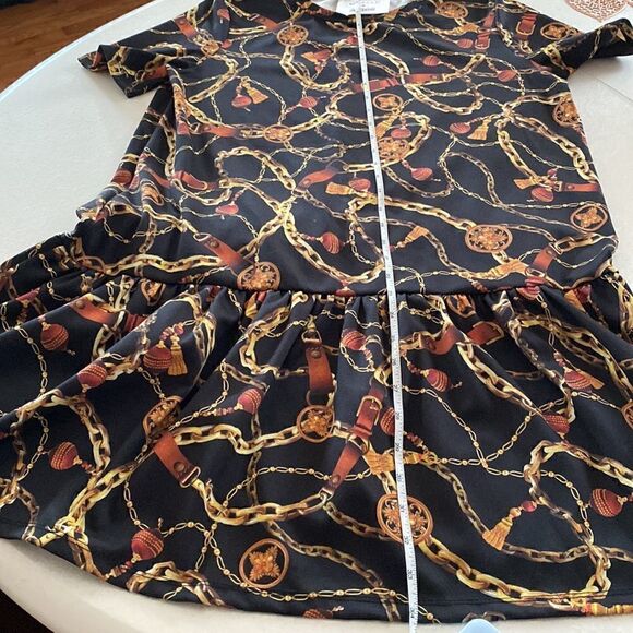 ZARA Chain Print Peplum Trendy Tunic Dress M BLOGGERS Favourite - Picture 10 of 11